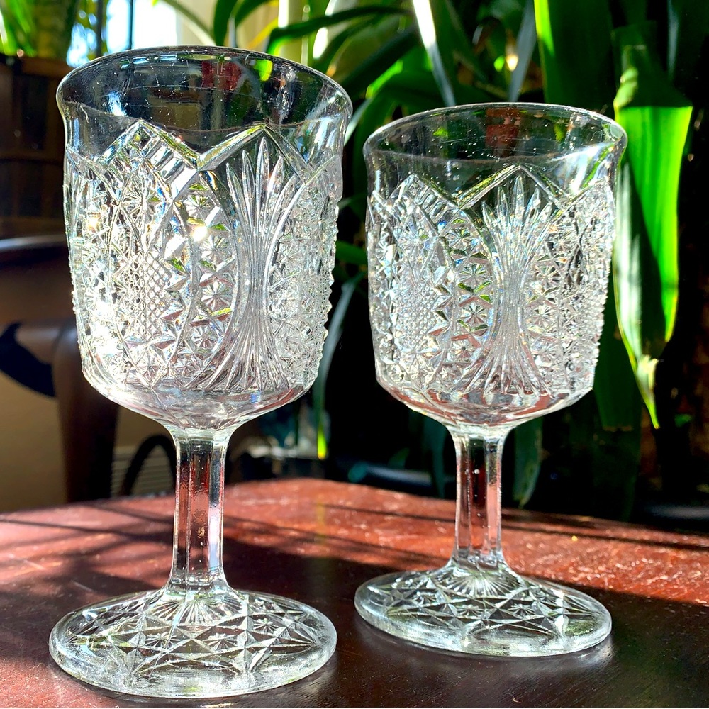 Vintage ArrowHead in Oval Water Goblet By Higbee